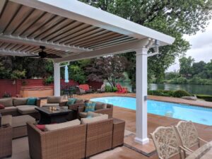Image of a pergola next to a pool